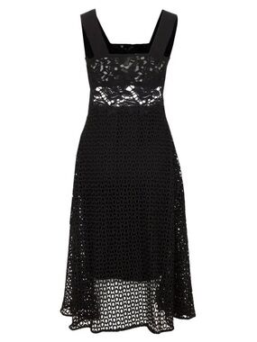 Pinko Black Lace-Overlay Midi Dress
